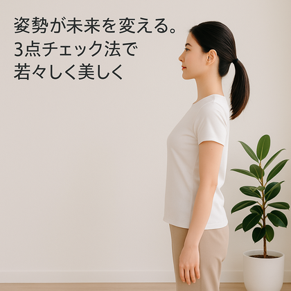 🌟 姿勢が未来を変える。3点チェック法で若々しく美しく